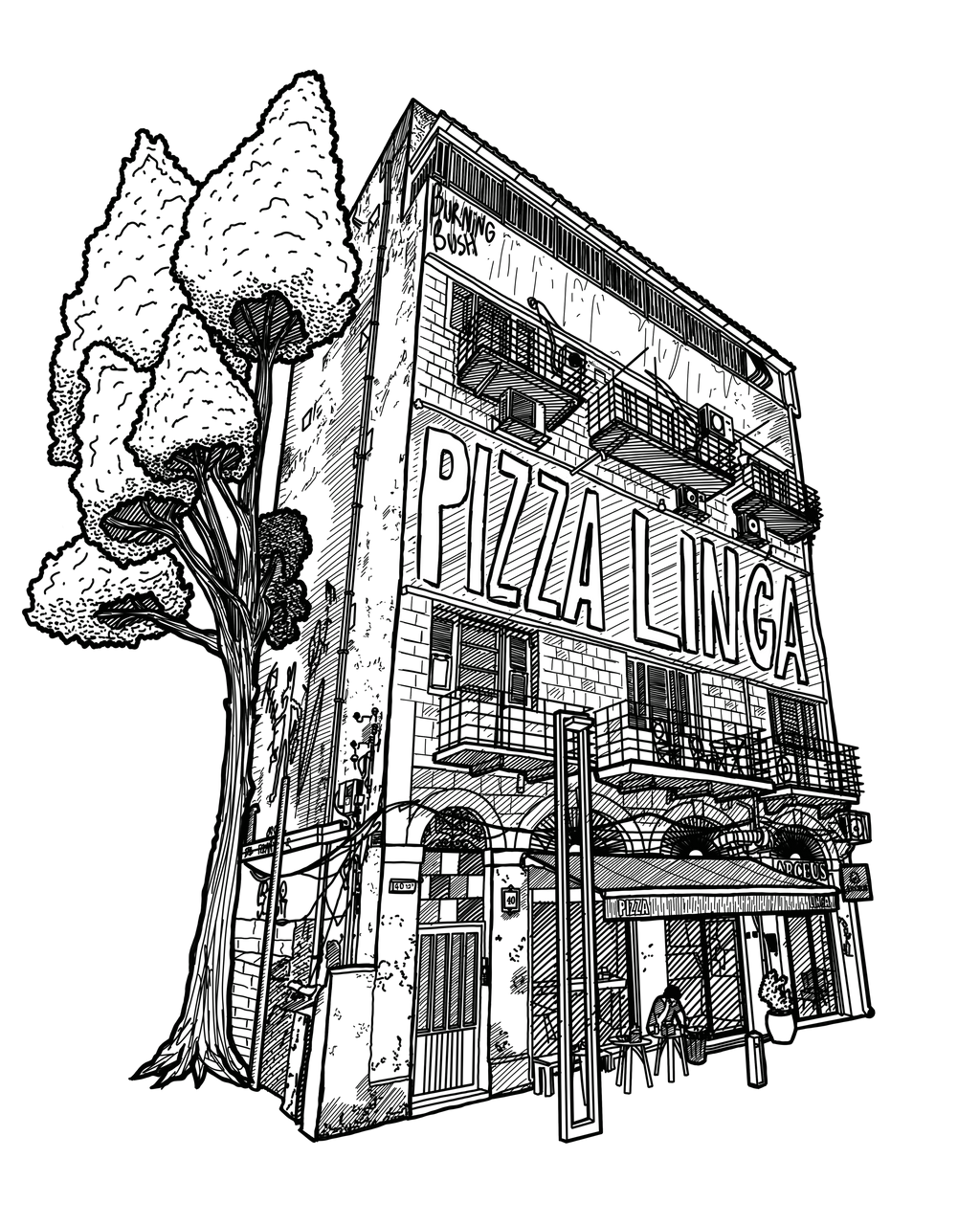 Pizza Linga Framed poster