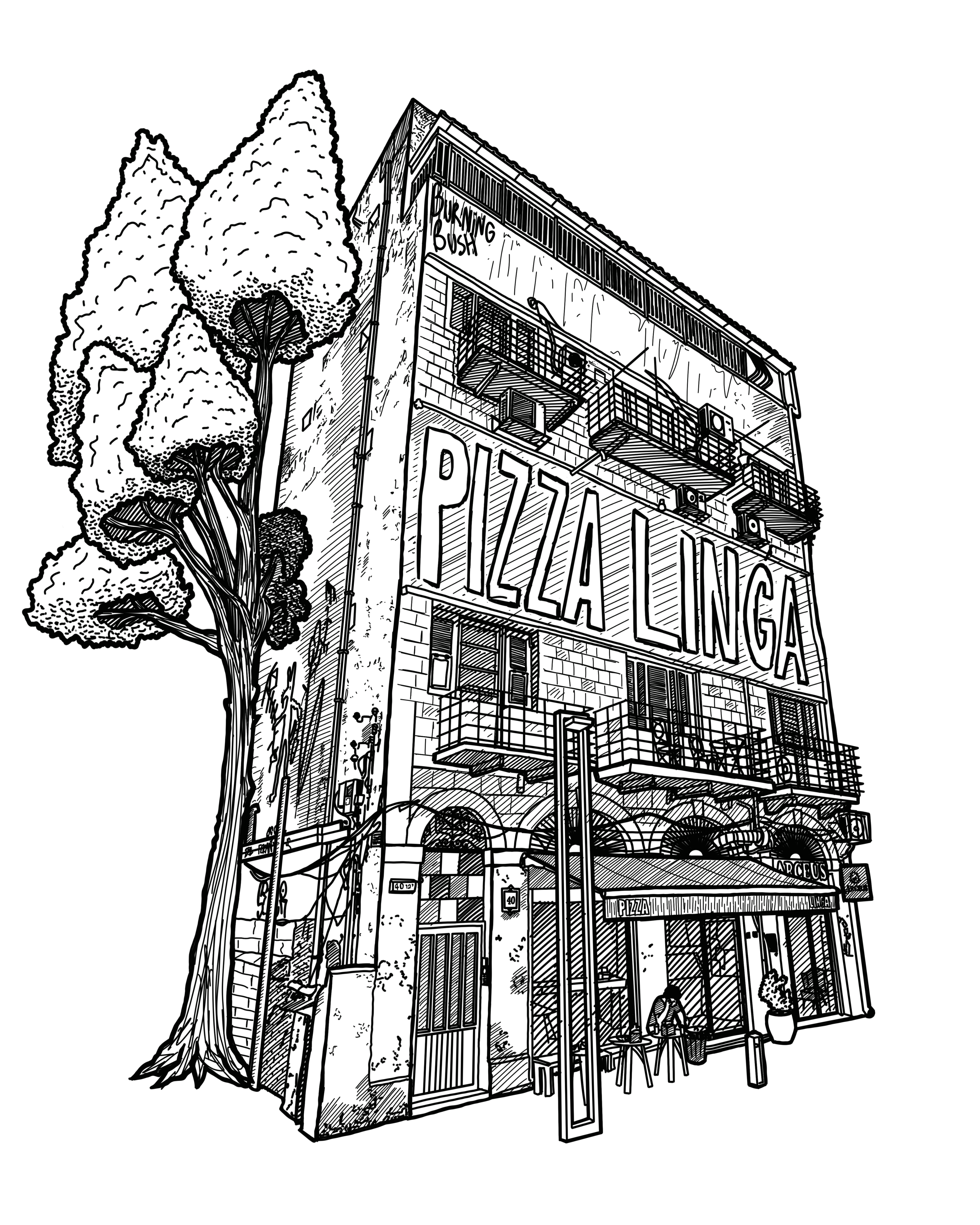 Pizza Linga Framed poster